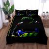 Set Biancheria da Letto Stampa 3D Moto R-Rossi 46 Federa Copripiumino Singolo Matrimoniale King per Bambini Adulti Camera da Letto