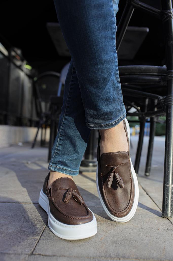 Chekich H New Collection CH127 Loafer-X Men Shoe White Black Brown Tan