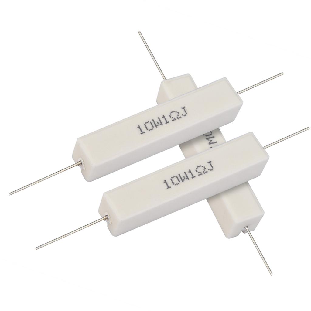 10 stk Høyttalerdeler Motstandskit Høyttalerdeler Sementmotstand 10W 1 Ohm