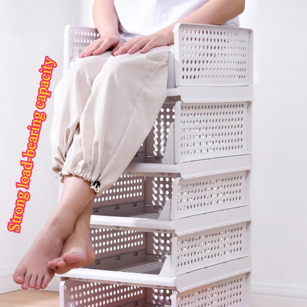 Foldable Drawer Closet Stackable Drawers Organizing Box Large Capacity Storage Box Multifunctional Lamination Storage Cabinet