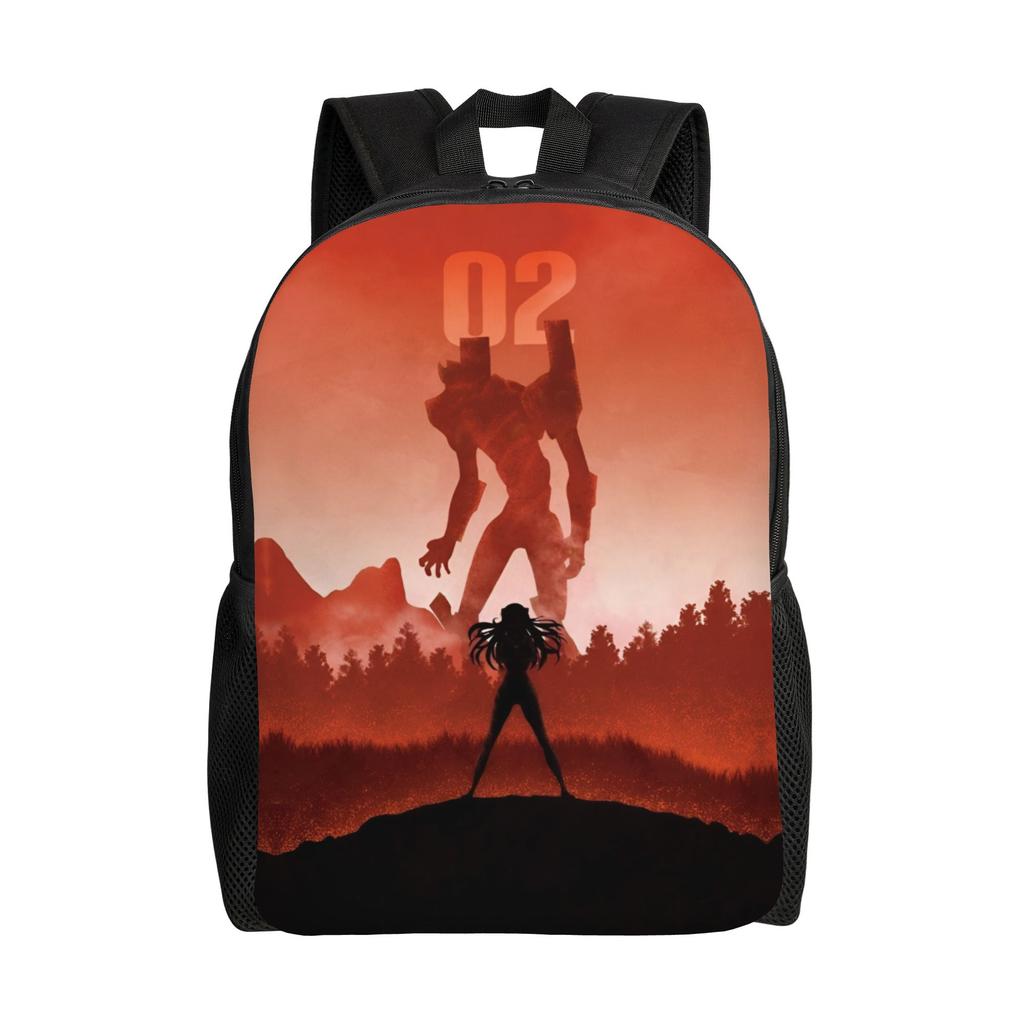 Custom EVA Evangelions Backpack Men Women Casual Bookbag for School College Manga Bags