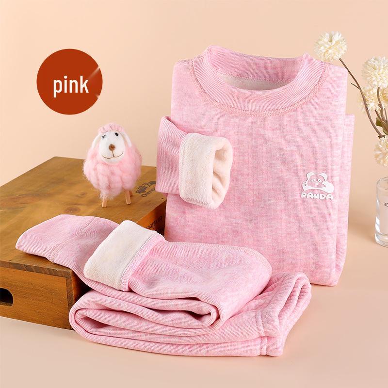 Kids' Thick Cashmere Thermal Set: Warm Underwear for Boys and Girls - Autumn/Winter Pajamas