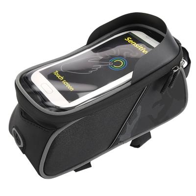 Bike Front Frame Bag Waterproof TPU Sensitive Touch Screen Top Tube Phone Mount Bag Pouch