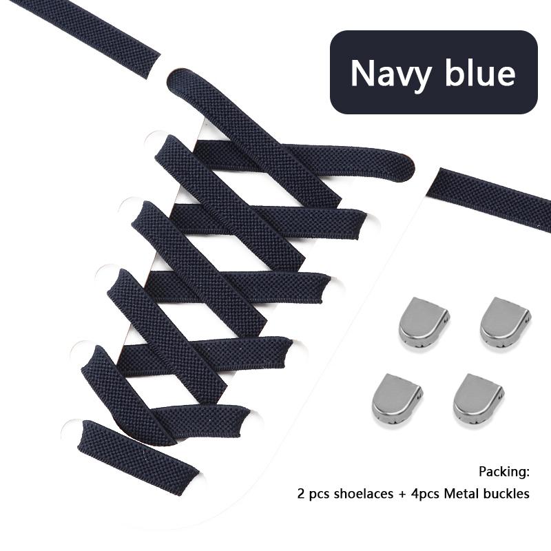 Elastic Laces Sneakers No Tie Shoe Laces 8MM Widened Flat Shoelaces Without Ties Kids Adult Sports Shoelace Shoes Accessories