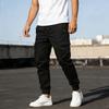 Men Loose Fit Elastic Waist Hiking Work Cargo Joggers For Outdoor Camping Fishing Multi Pocket
