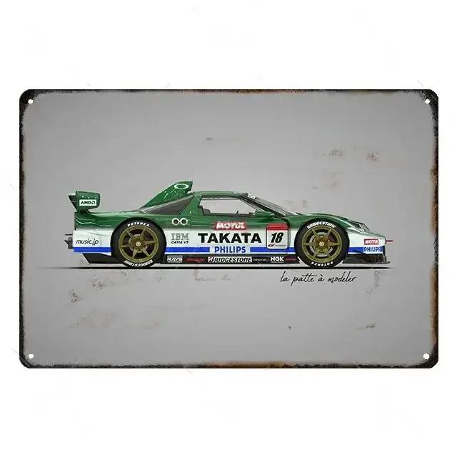 F1 Racing Posters Vintage Metal Tin Signs Decor World Famous Cars Retro Decorative Tin Sign Auto Club Pub Bar Room Wall Art