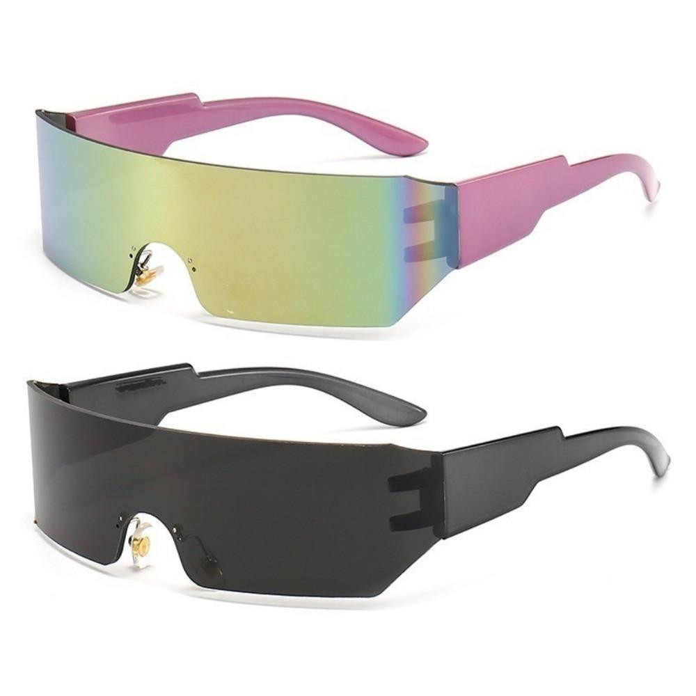 2 PCS Y2K Fashion Hip Hop Sunglasses Vintage Classic Shades for Women Men Aesthetic Original Eyewear