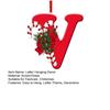 Christmas Acrylic Letter Hanging Decoration Car Rearview Mirror Xmas Tree A to Z Alphabet