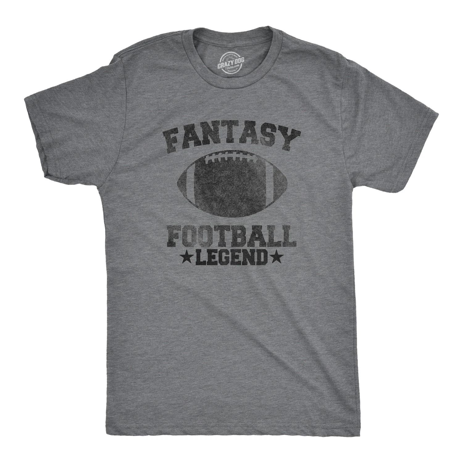 Mens Fantasy Football Legend Funny T shirt Season Novelty Graphic Dad Gameday S