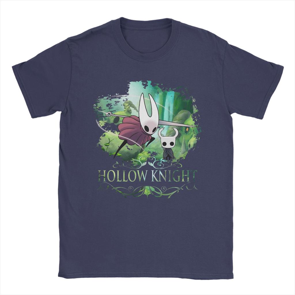 Hollow Knight Silksong T-Shirts für Herren 100% Baumwolle Vintage T-Shirts Rundhals T-Shirts Kurzarm Kleidung Geschenkidee