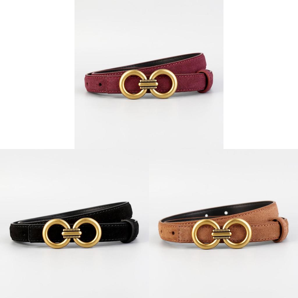 Classic Leather Waist Belt For Women With Alloy Buckle For Casual And Office Use