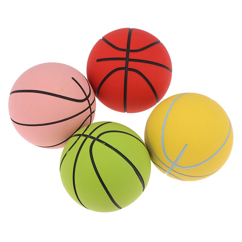 6Cm High Elastic Mini Rubber Basketball Decompression Hollow Elastic Ball Children'S Toy Outdoor Sports Beach Mini Basketball