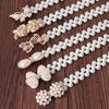 Ladies' Elastic Rhinestone Waist Chain Thin Drawstring Belt Fashion Pearl Waist Belt  For Women