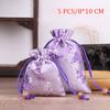 5Pcs Drawstring Pocket Chinese Style Pocket Jewelry Gift Wedding Candy Packaging Bag  Storage Bag Reusable Pouches