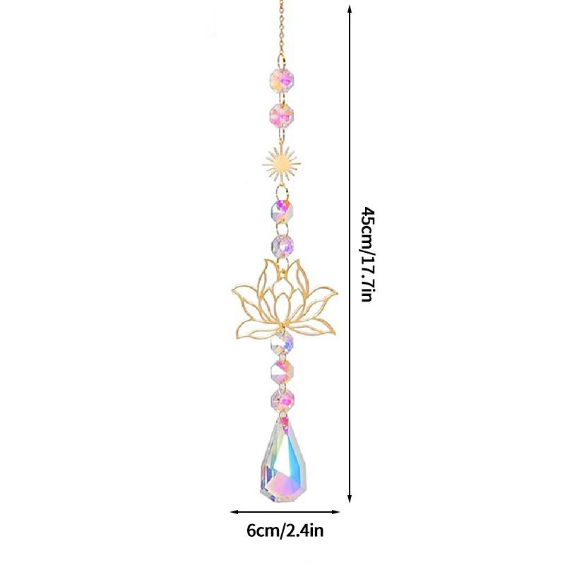 Crystal Wind Chimes Suncatcher Hanging Pendant Outdoor Indoor Ornament  Window Drop Bell Home Garden Decorarion