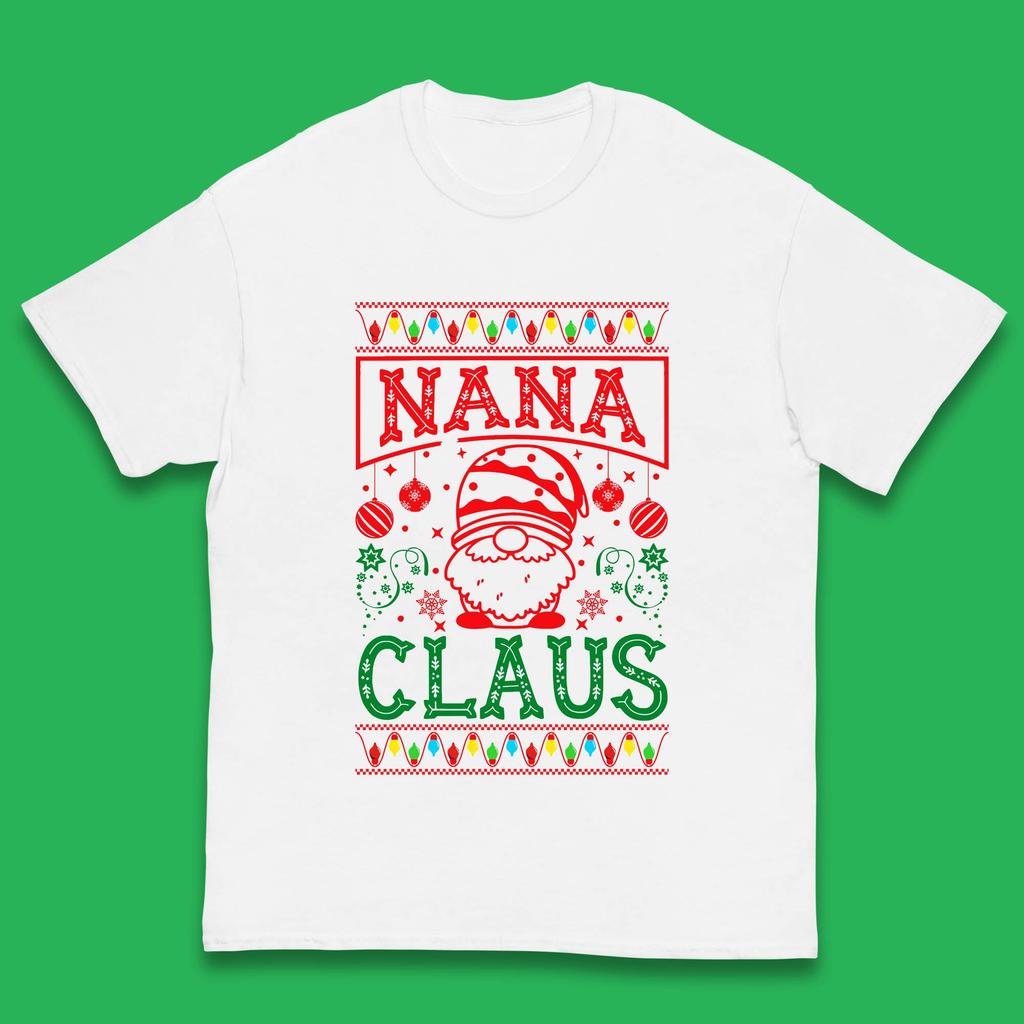 Nana Claus Christmas Grandfather Kids T Shirt