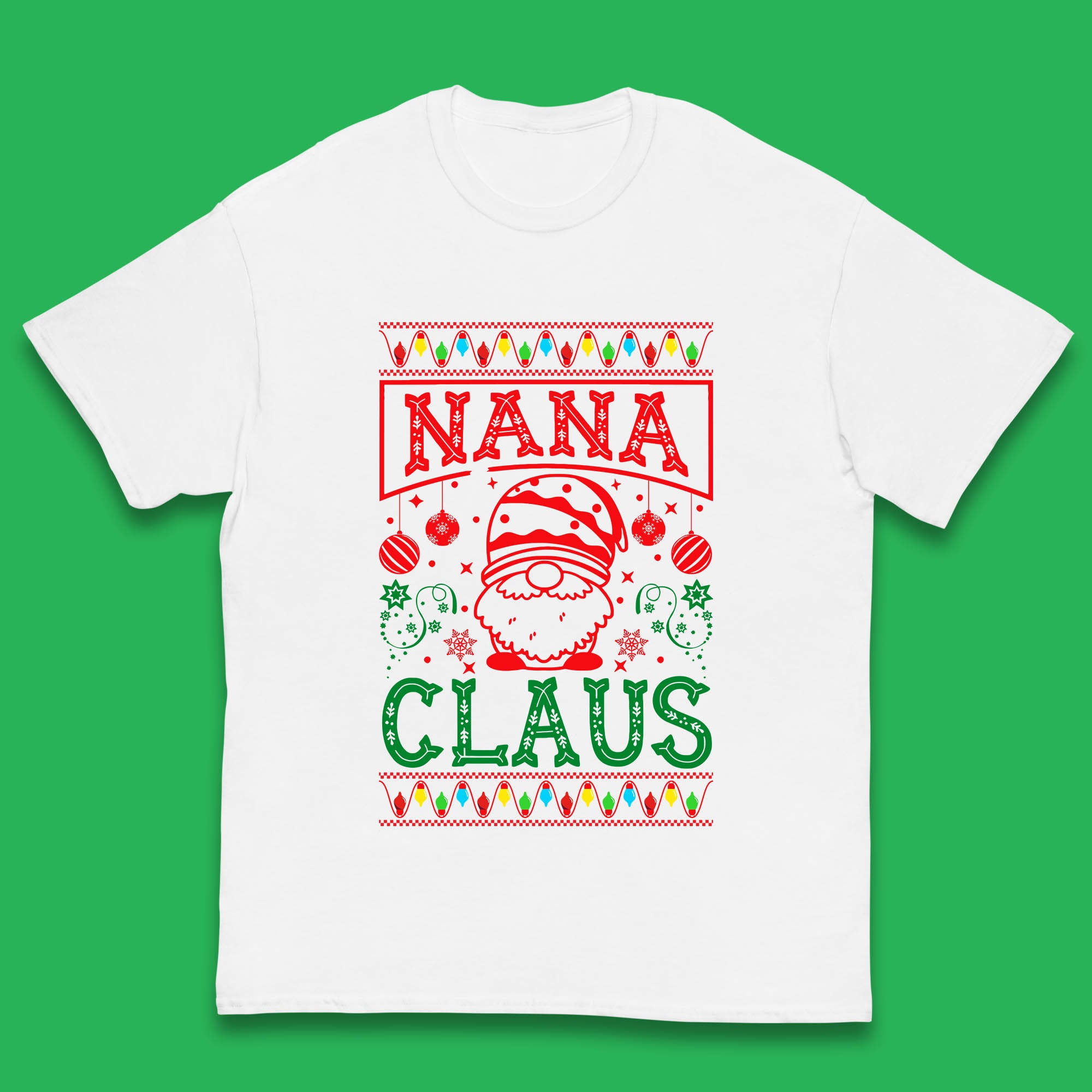 Nana Claus Christmas Grandfather Kids T Shirt 150