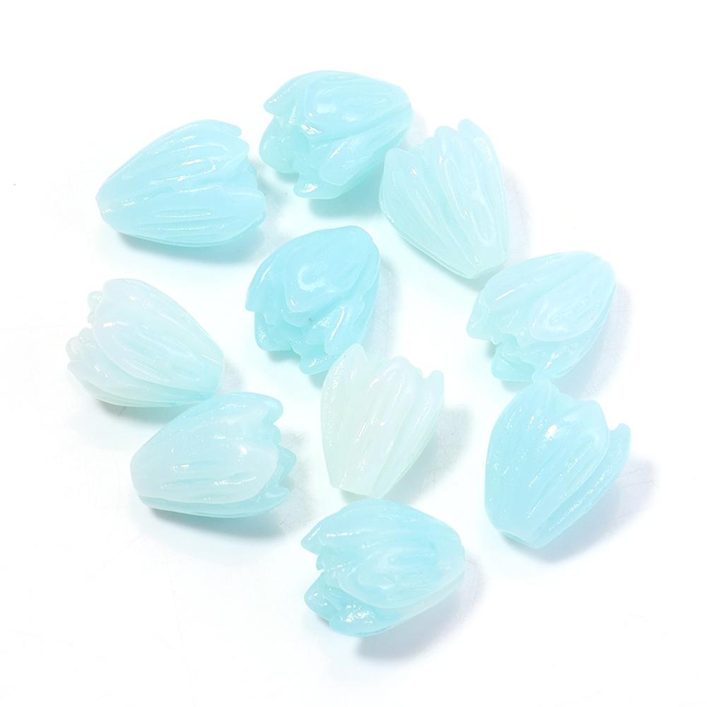 

10pcs 7x9mm Imitation Coral Jasmine Flower Bud Beads Colorful Flower Loose Bead For Jewelry making DIY Bracelet Necklace Earring