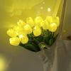 10/15Pcs Tulip Flower Night Light with Bendable Stems LED Bouquet for Home Decor Warm Glow Bedside Lamp for Bedroom Wedding Romantic Gift for