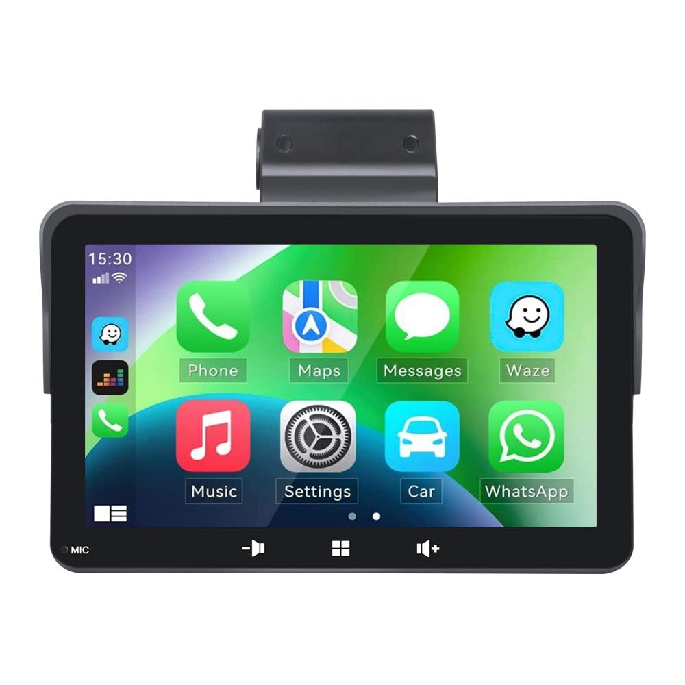 Portable 7" Touch Screen Multimedia Player Compatible with Wireless CarPlay Andr