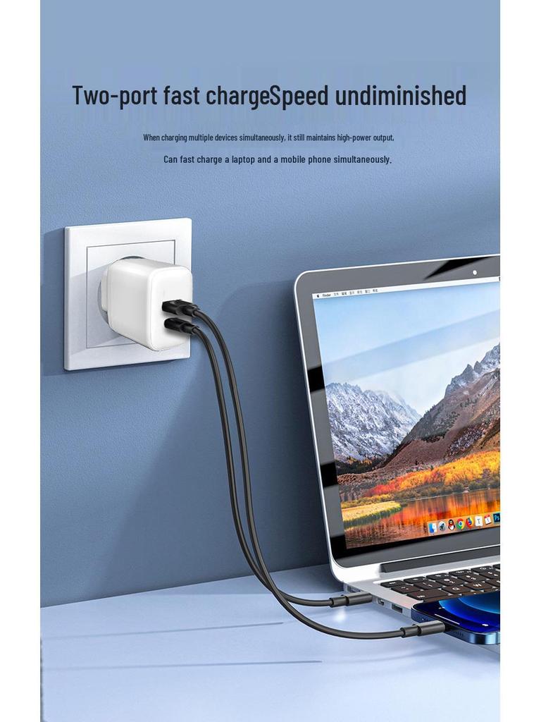 Korean Standard 20W Dual Port Charger - KC Certified Fast Charging A+C Ports