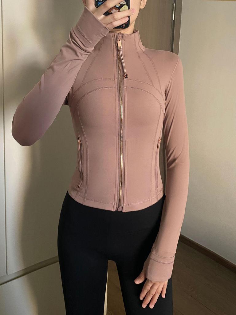 Luludarling Women's Slim Fit Stand-Up Collar Yoga Jacket