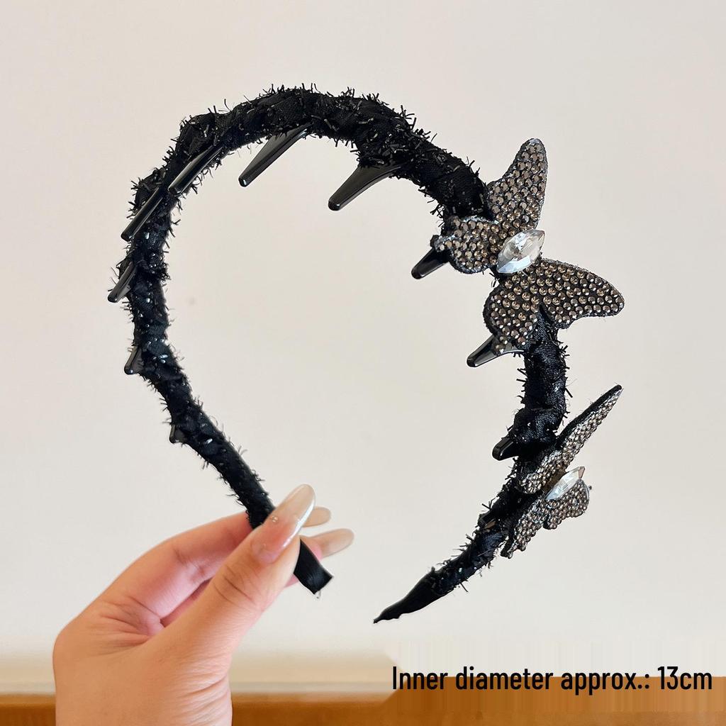 Butterfly High Crown Headband for Women - 2025 Light Luxury Summer Hair Accessory