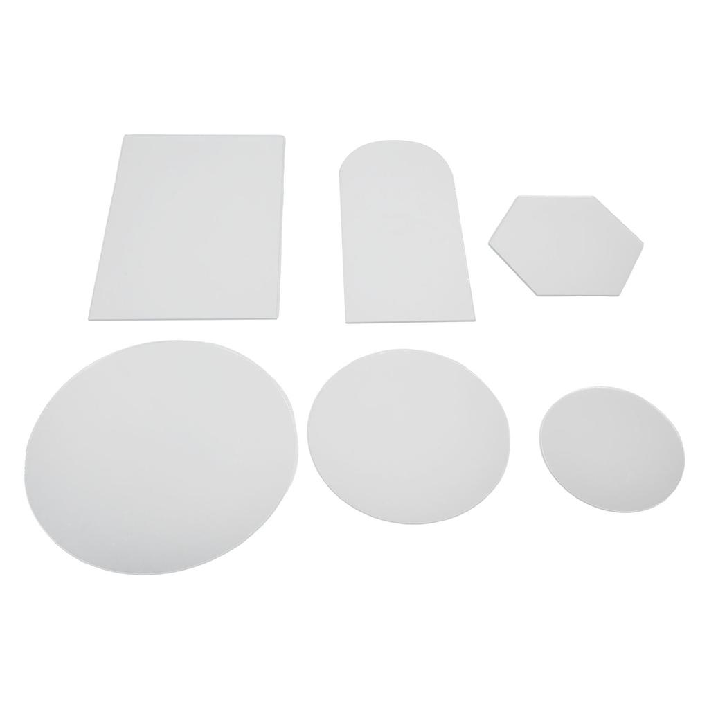 6Pcs Special Shape Mirror Wall Sticker Acrylic Decorative Background Wall Sticker for Home Office