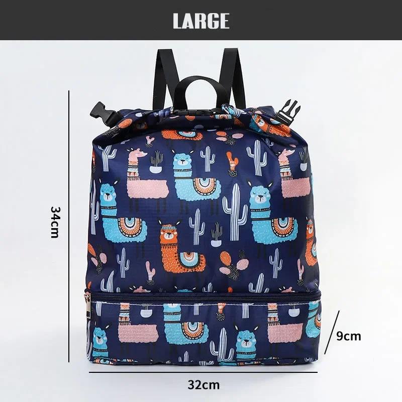 Kids Swimming Backpack Swim Cap Clothes Storage Dry Wet Combo Bags Waterproof Travel Beach Outdoor Pool Sport Wash Packing Bag