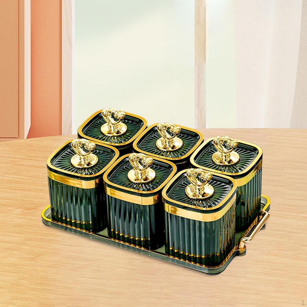 Appetizer Dish with Lid, Compartmentalized Fruit Serving Tray for Celebrations