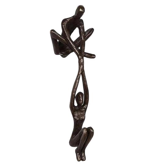 Lover Sculpture Resin Abstract Art Statue Man Lifting Women Dancing Figurine for Anniversary Wedding Home Shelf Decor