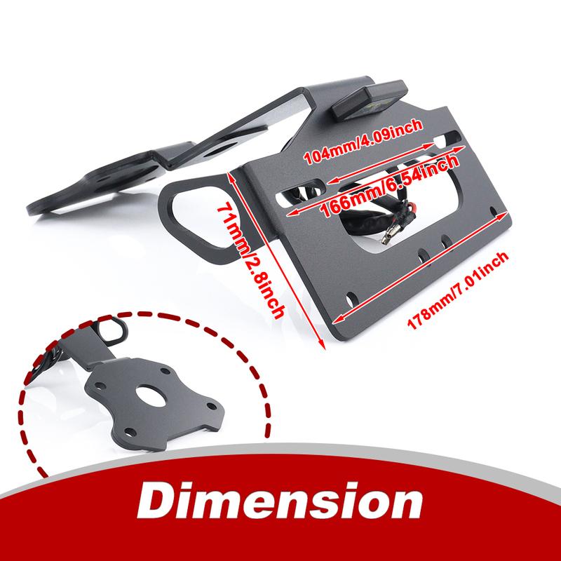 For Yamaha Tracer 9 GT -2026 Tracer 9 GT PLUS -2026 Motorcycle License Plate Holder Bracket Tail Tidy Fender Eliminator