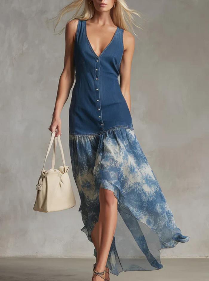 2026 Spring and Summer European and American Cross-border Amazon Independent Station New Temperament Casual Elegant Vacation Style Hem Dress