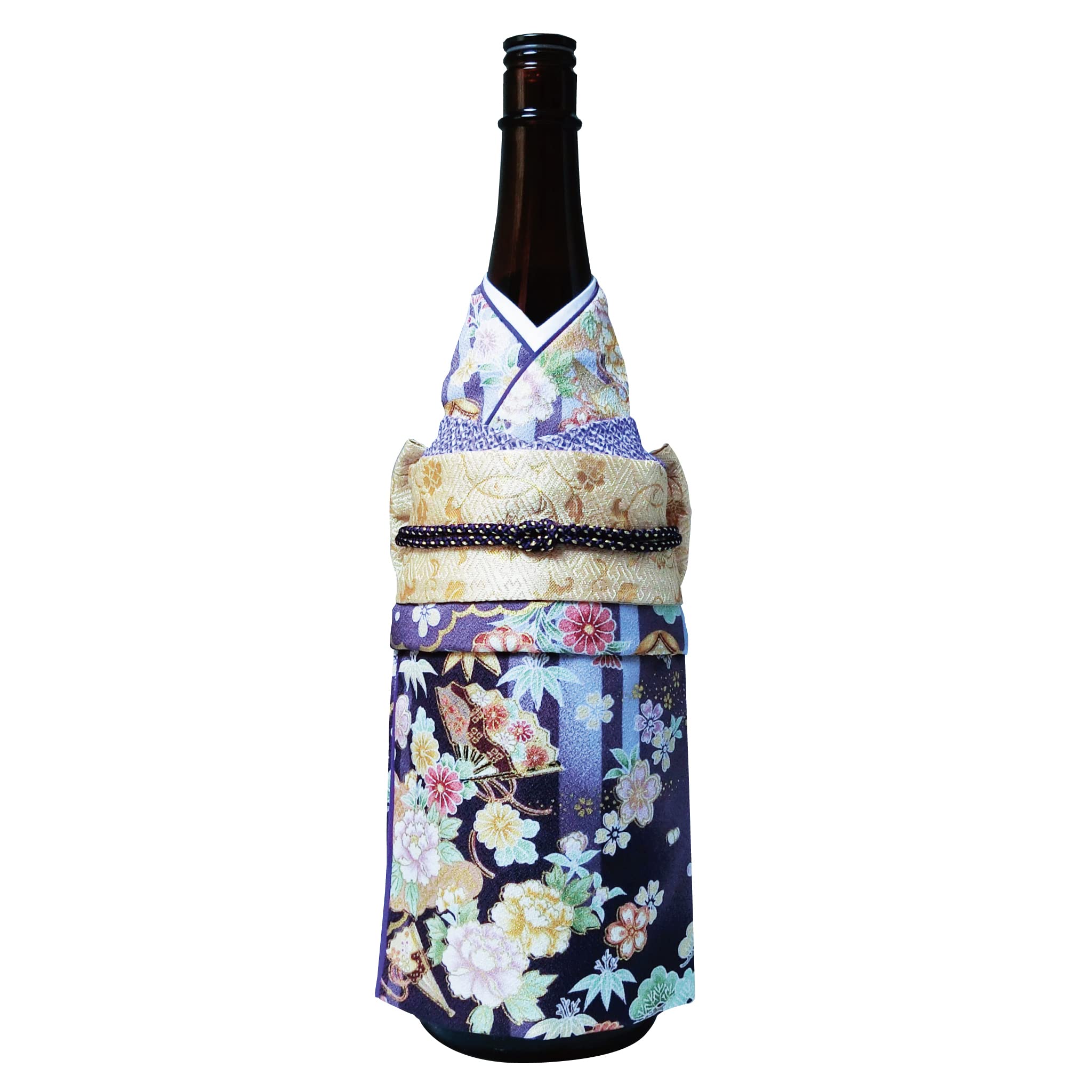 bottle kimono size kimono bottle Yuzen Made in bottle sake bottle sake bottle bottle keeper Japanese New entrance decoration Japanese-style cover,