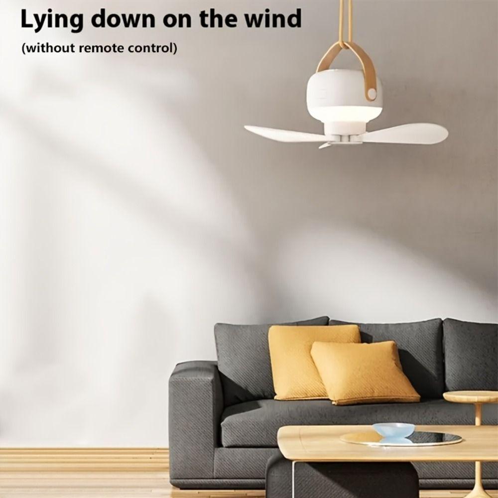 Night Light Wireless Mini Fan Rechargeable Electric Remote Control Fan  Ventilation Cooler