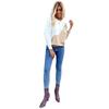 Vintage Fashion Elegant Casual Autumn Color Blocking Round Neck Long Sleeve Pullover Thin Knitted Sweater Women