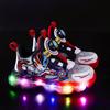 Scarpe stile giovanile Scarpe da corsa luminose per ragazzi Bambini Età 4-16 Sneakers in rete traspirante con fibbia rotante Leggere Antiscivolo Outdoor