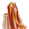 10pcs Sparkling Wedding Celebration Wand Multicolour Silk Ribbon Streamers Parties Decoration Sticks with Bells