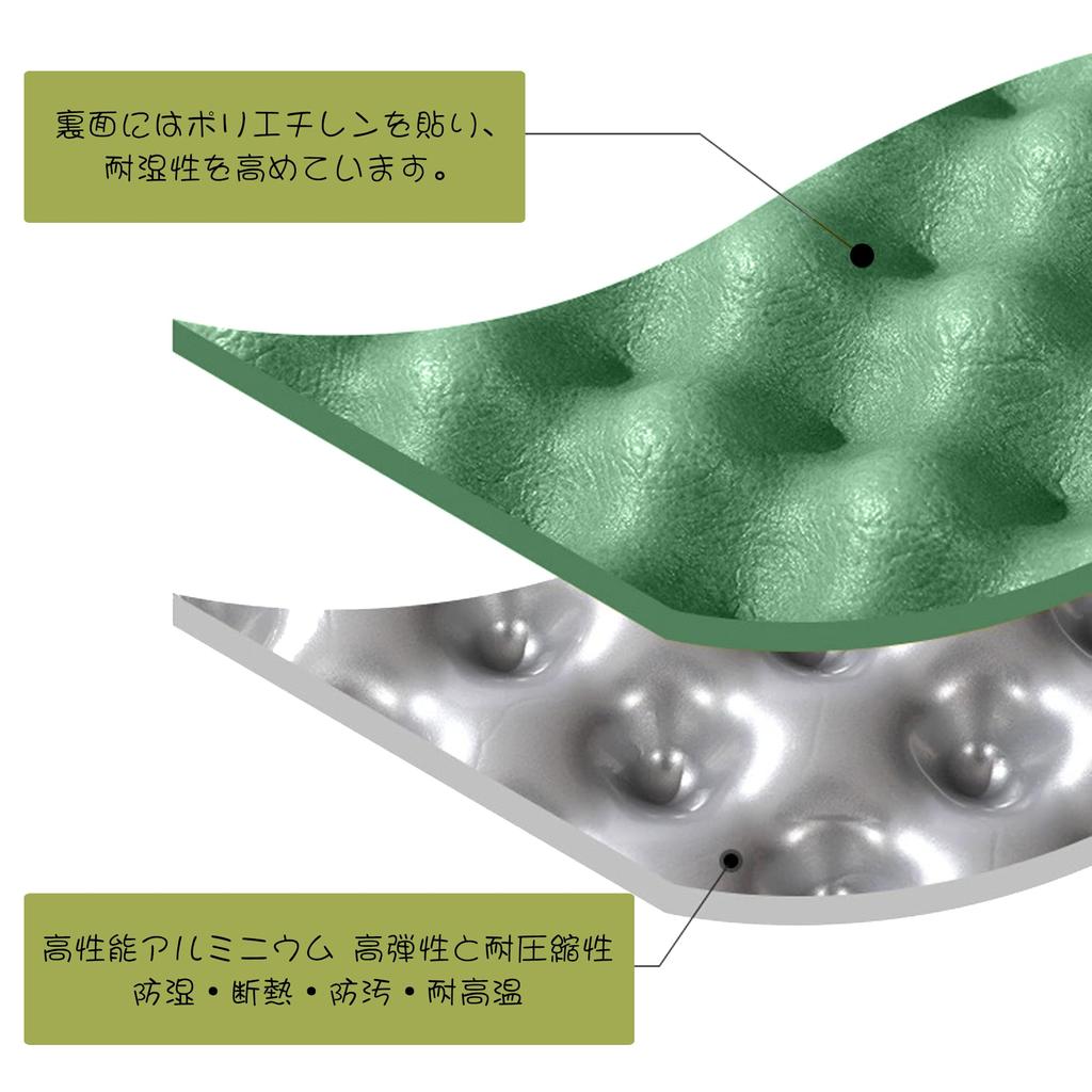 Camping Mat AYO Outdoor Mat (Waterproof Thickness 2.5cm) Leisure Sheet Tent Mat Sleeping Bag Turquoise Dark Green + Silver