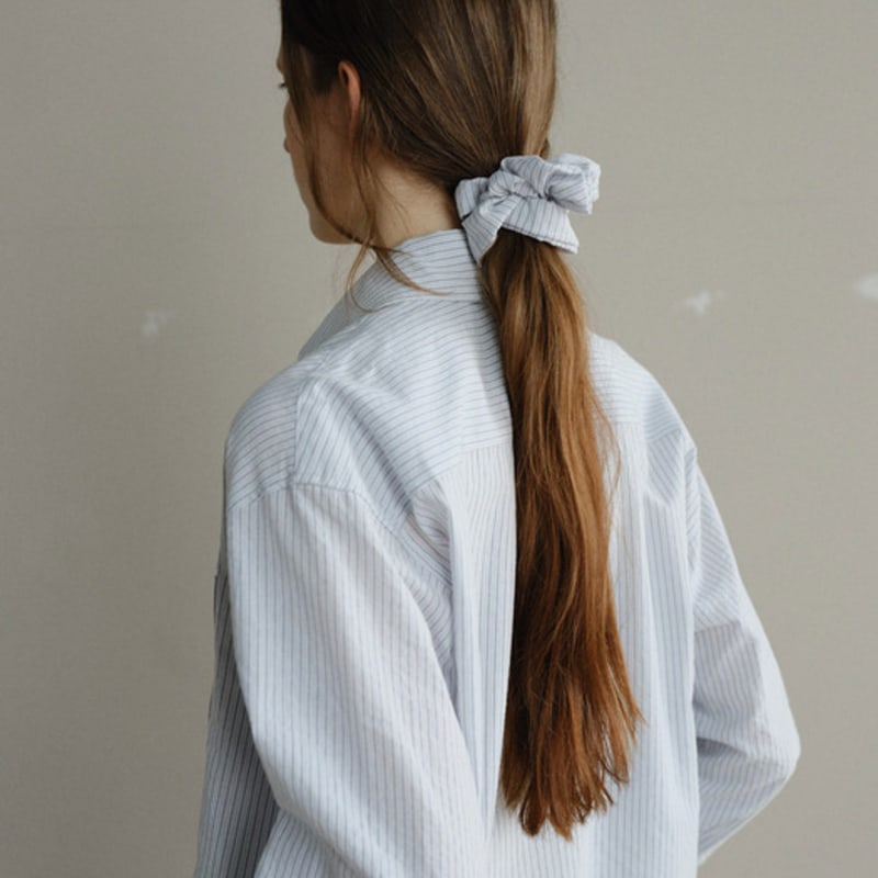 ROH SEOUL Classic Scrunchie Blue stripe