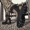 Fashion Men High-top Boots Outdoor Work Safty Shoes Non Slip Hiking Boots Lace Up Ankle Boot Desert Training Boots for Men Tactical Boot
