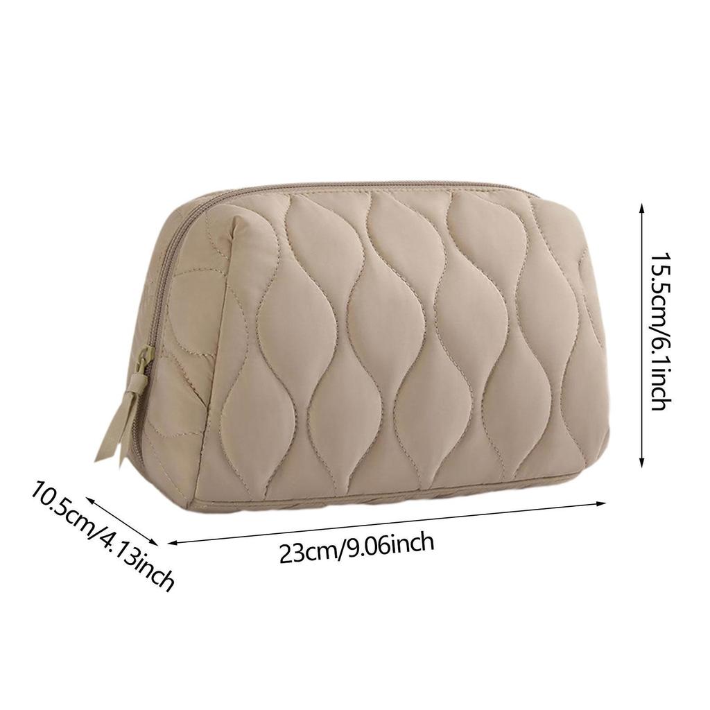Bolsa de Almacenamiento Organizadora de Cosméticos para Maquillaje Bolsa Cosmética de Apertura Amplia Ligera Acolchada