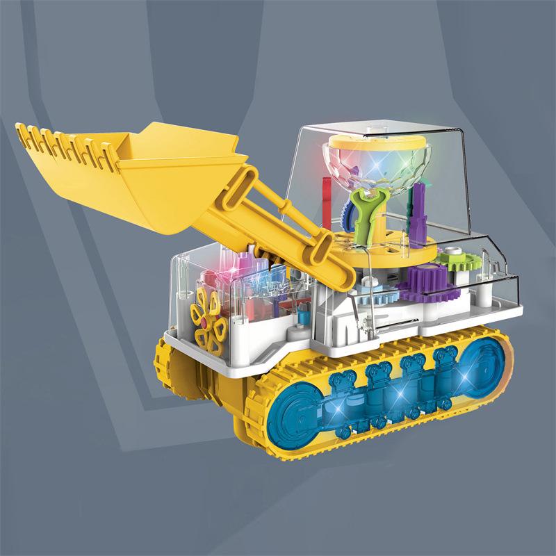 

Универсальная прозрачная электрическая игрушка бульдозер: Детская образовательная модель для раскопок со светом и музыкой