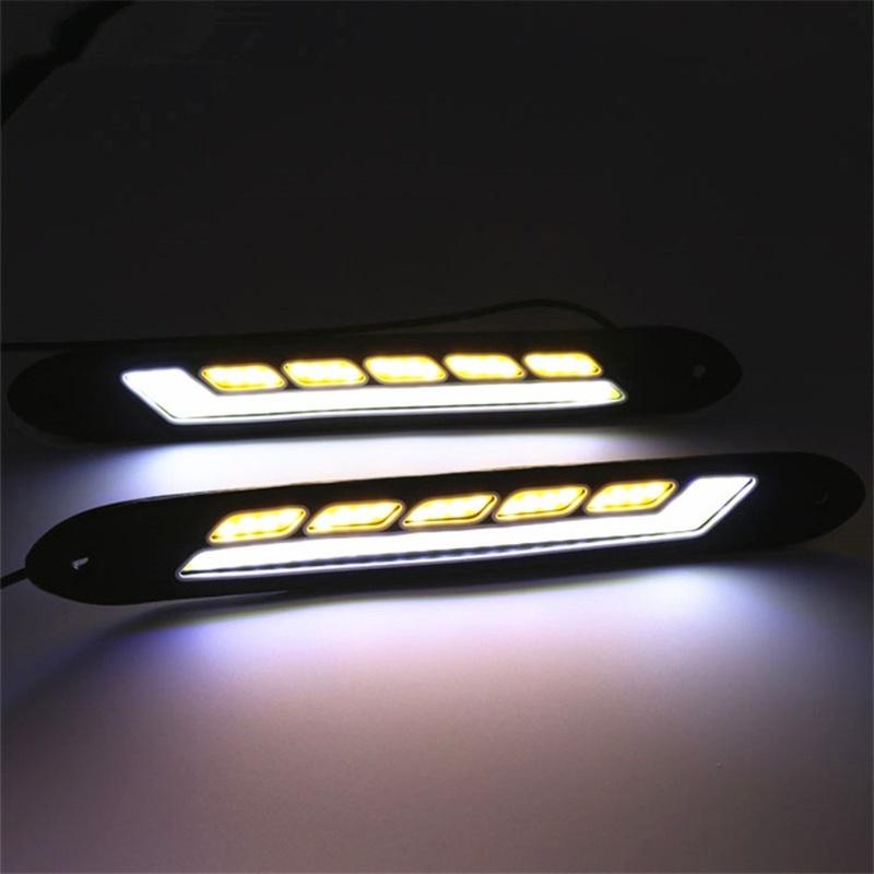 LED Strip for Car Daytime Running Light Front Bumper with Integrated For DRL Turn Signal and Fog Lamp Compatibility
