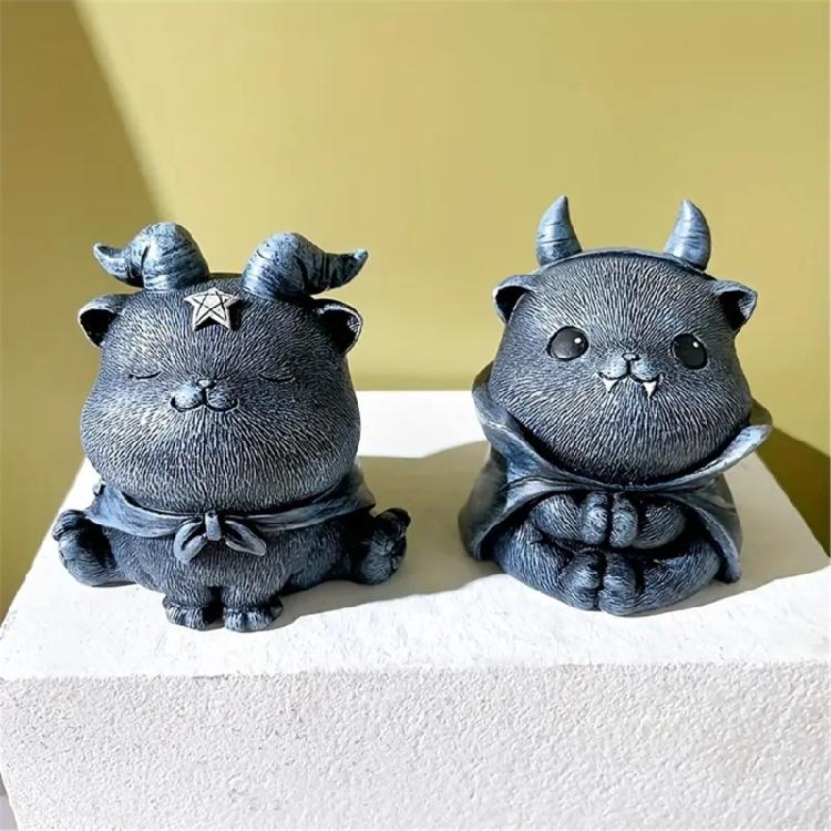 Artistic Magics Cats Resins Sculpture Halloweens Home Accent Easy Cleans Shelf Decoration Holiday Gift Item