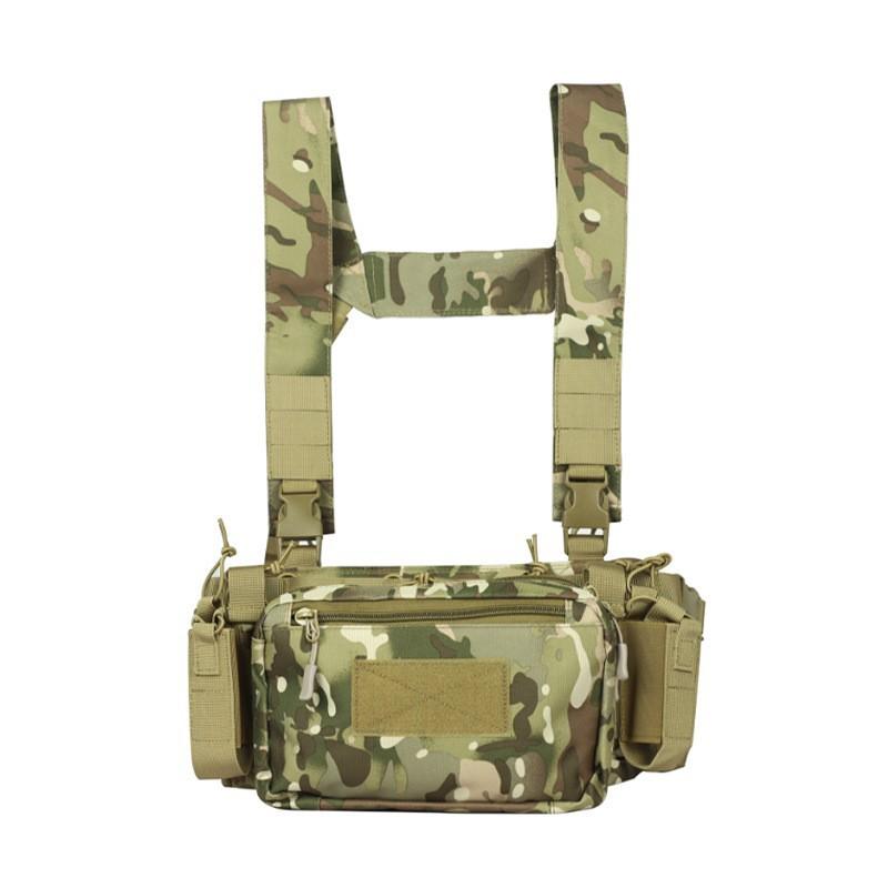 Multifunctional Chest Vest Lightweight Military Fan Equipment Field CS Training Bellyband Waist Pocket