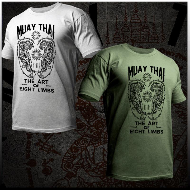 

Muay Thai T-shirt Thai boxing yantra tiger tattoo Thai Boxer Martial Art 8 limbs M