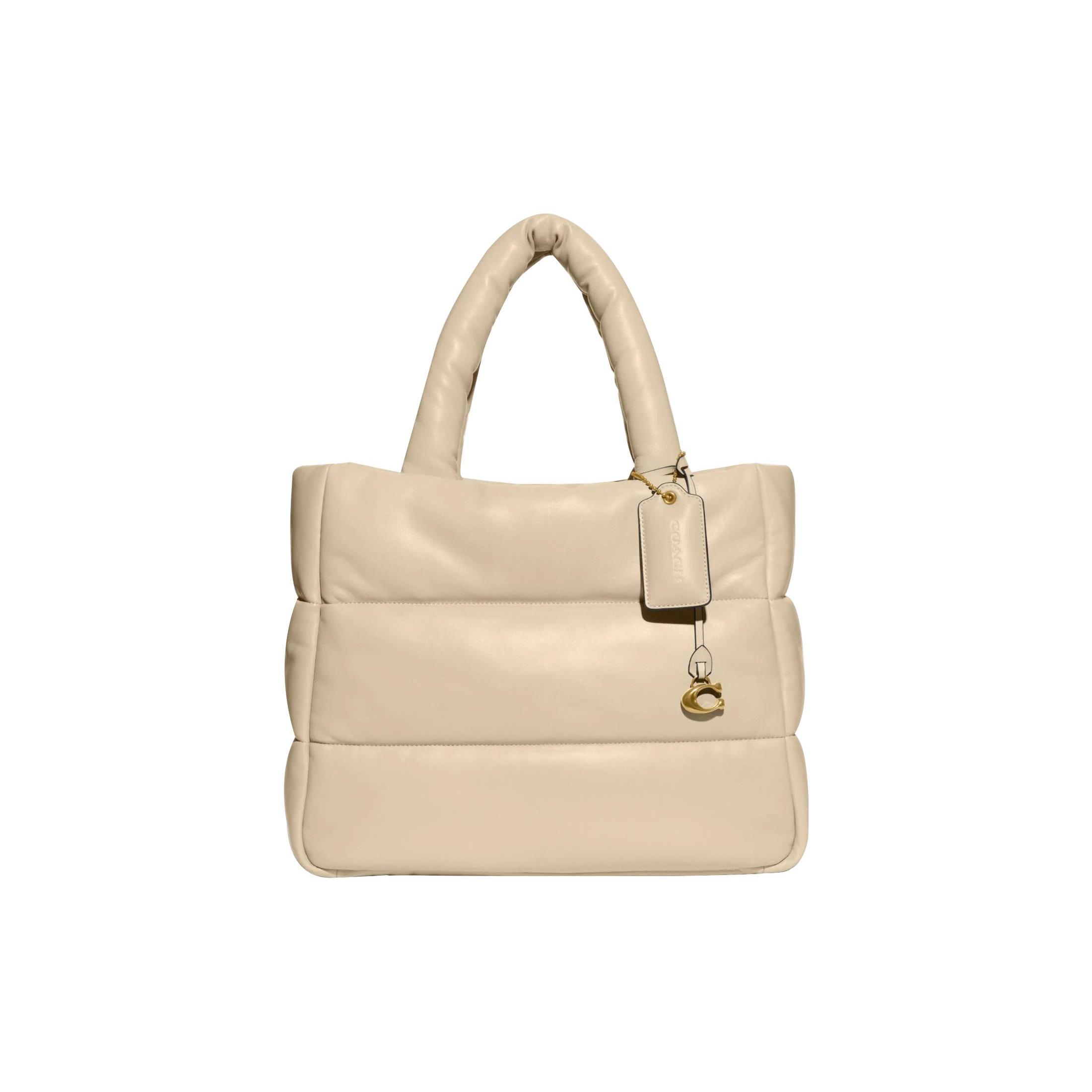 

Новая сумка-облако COACH из подушечной кожи, сумка-тоут, сумка для покупок, сумка через плечо, сумочка, большой размер, женская, цвет слоновой кости, белый CE722-B4IY 36.8*15.2*31.2CM