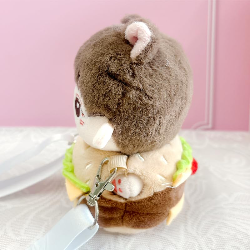 [Plush Bag][Plush Clothes] Stuffed Animal Kigurumi [Hamburger] with Shoulder Strap for 10-15cm Plush Toys [Product]