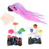 4 Pack Simulation Mushrooms Aquarium Decoration Coral Mushroom Soft Silicone Glow Plant